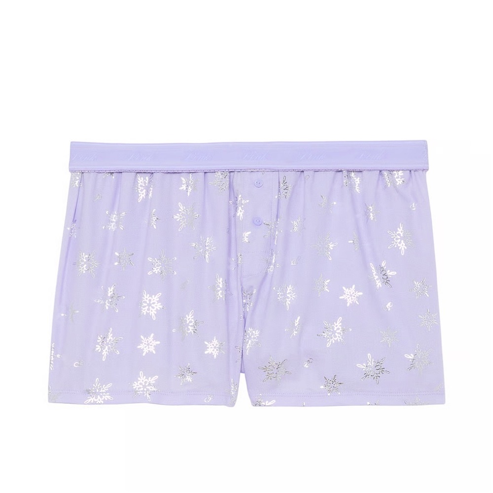 PINK Victoria's Secret Flannel Boxy Pajama Shorts